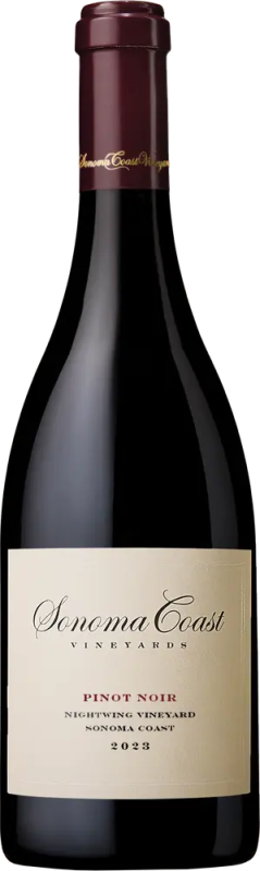 nightwing pinot noir 2023 sonoma coast bottle shot