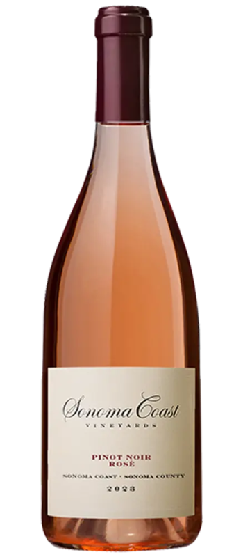 rose 2023 sonoma county bottle shot